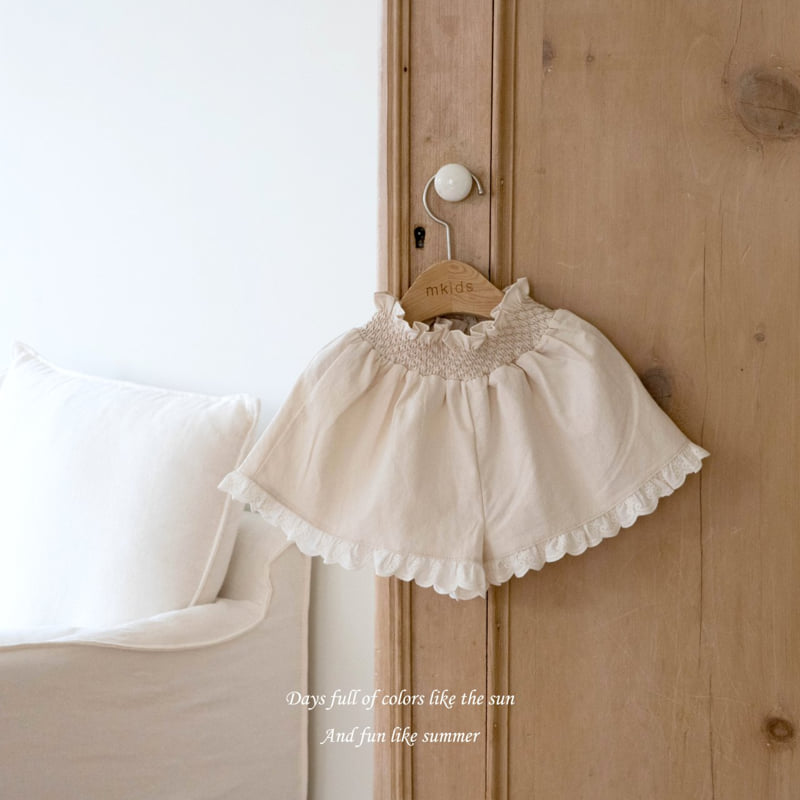Mkids - Korean Baby Fashion - #babyfashion - Nicole Culotte Pants (Cream) - 8