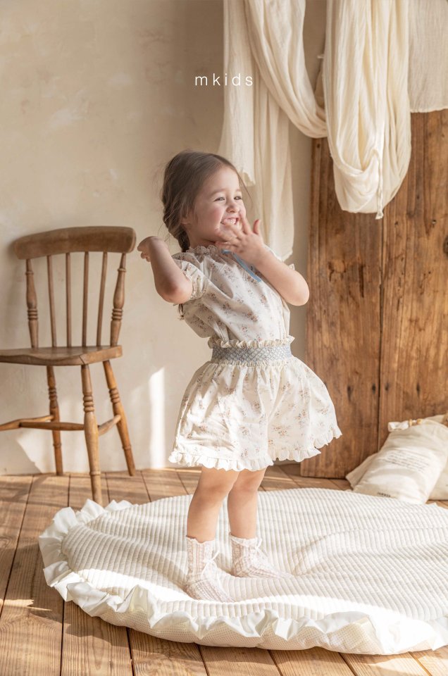 Mkids - Korean Baby Fashion - #babyfever - Nicole Culotte Pants (Flower) - 5