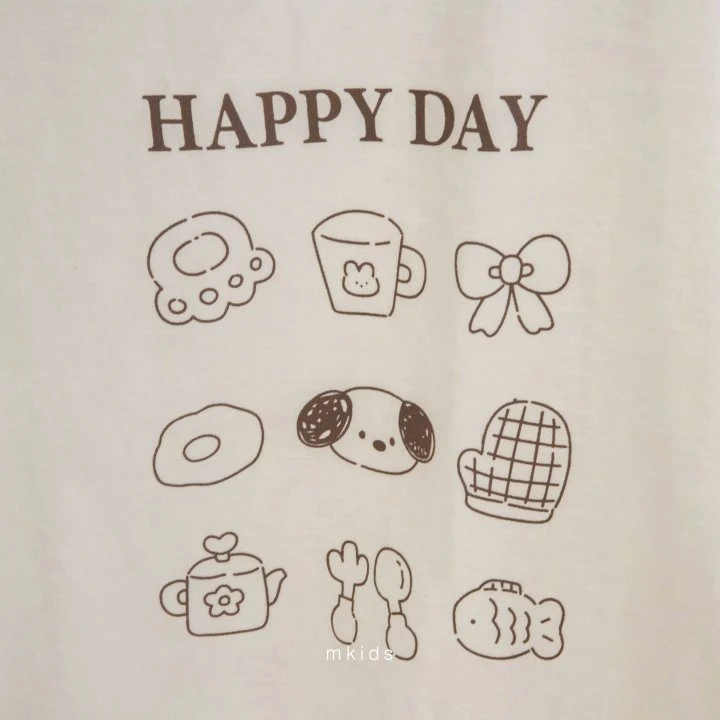 Mkids - Korean Baby Fashion - #babygirlfashion - Happy Day Tee - 3