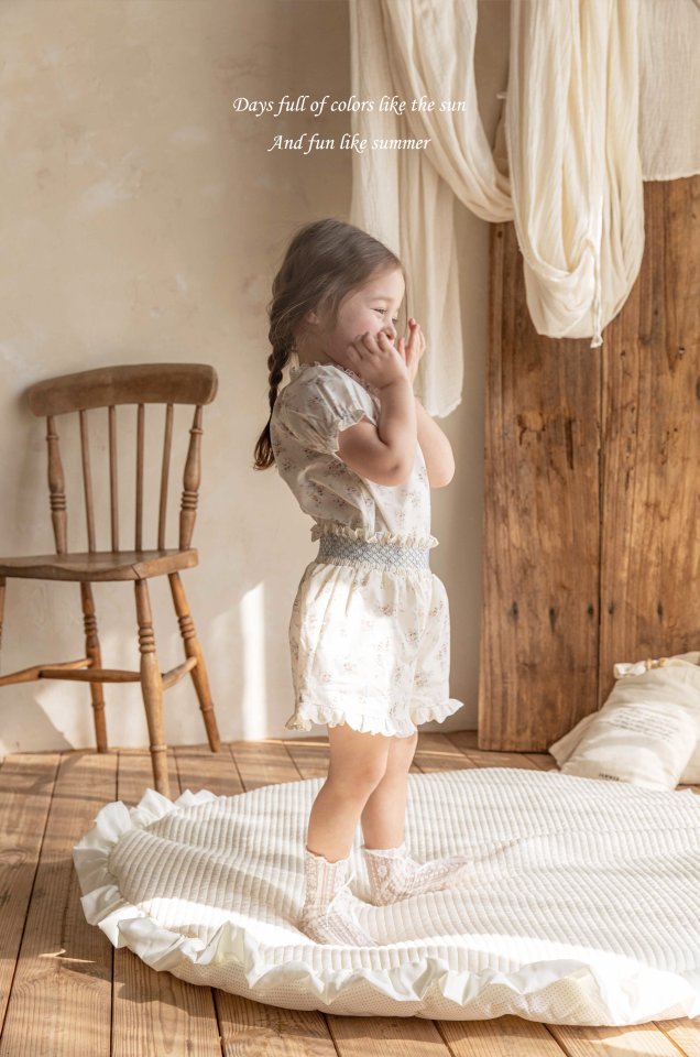Mkids - Korean Baby Fashion - #babygirlfashion - Nicole Culotte Pants (Flower) - 6