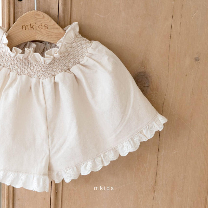 Mkids - Korean Baby Fashion - #babygirlfashion - Nicole Culotte Pants (Cream) - 10