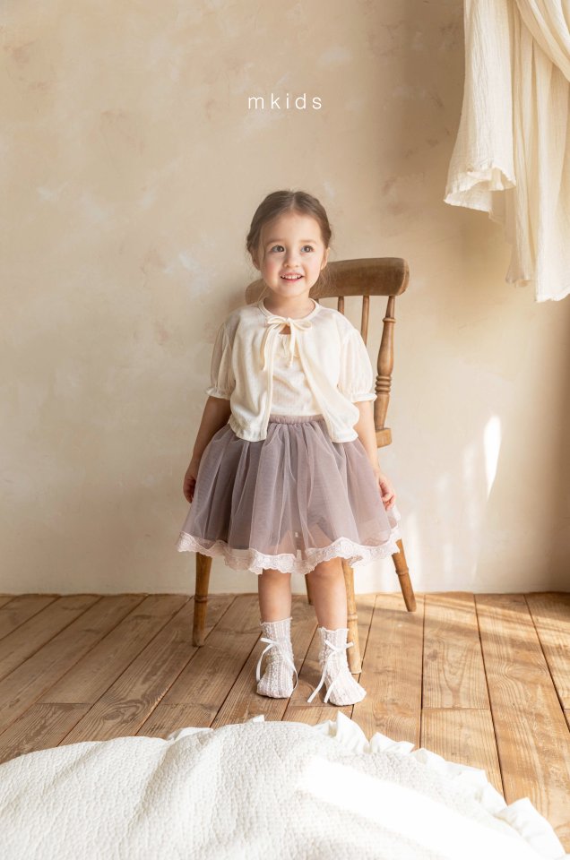 Mkids - Korean Baby Fashion - #babylifestyle - Rosa Eyelet Cardigan - 4
