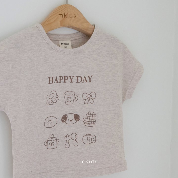 Mkids - Korean Baby Fashion - #babyootd - Happy Day Tee - 6