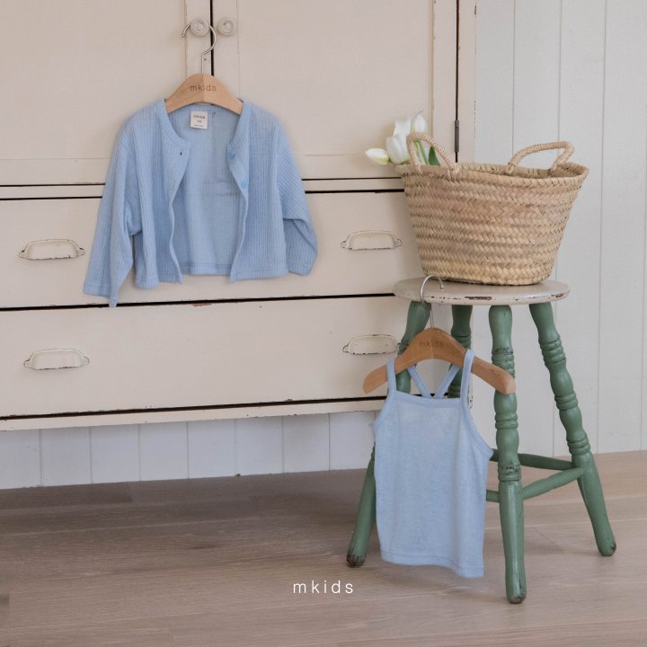 Mkids - Korean Baby Fashion - #babyoninstagram - Cool Sleeveless Cardigan Set - 4