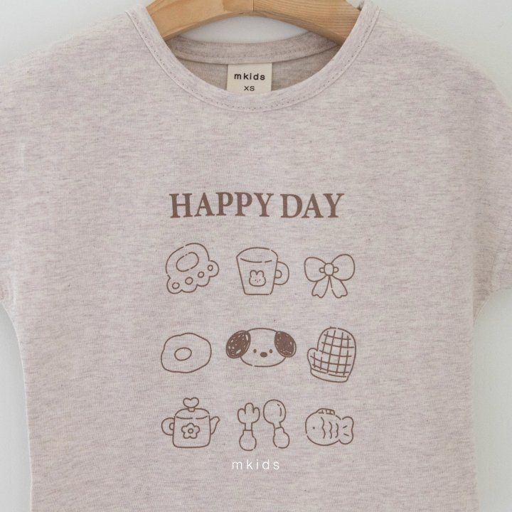 Mkids - Korean Baby Fashion - #babyoutfit - Happy Day Tee - 7