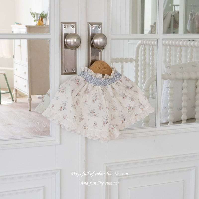 Mkids - Korean Baby Fashion - #babyoutfit - Nicole Culotte Pants (Flower) - 10