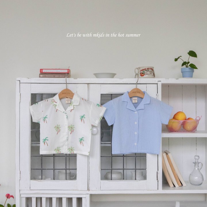 Mkids - Korean Baby Fashion - #babyoutfit - Alo Shirt (Palm Tree)