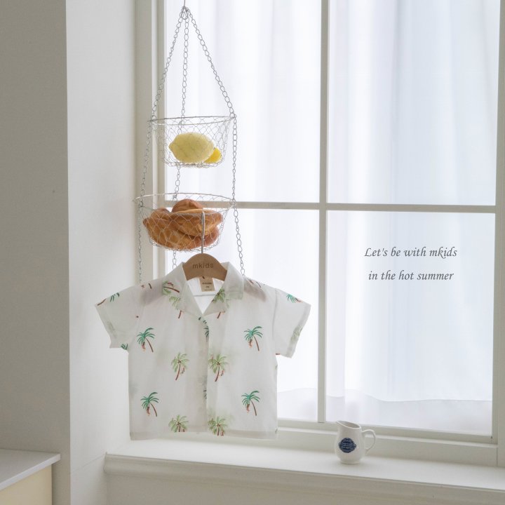 Mkids - Korean Baby Fashion - #babyoutfit - Alo Shirt (Palm Tree) - 2