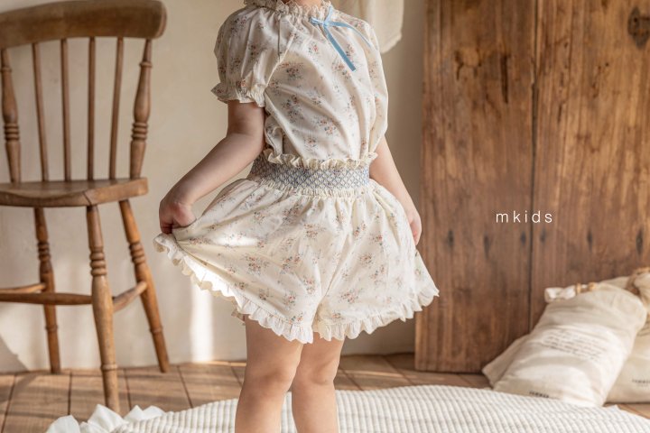 Mkids - Korean Baby Fashion - #onlinebabyshop - Nicole Culotte Pants (Cream) - 4