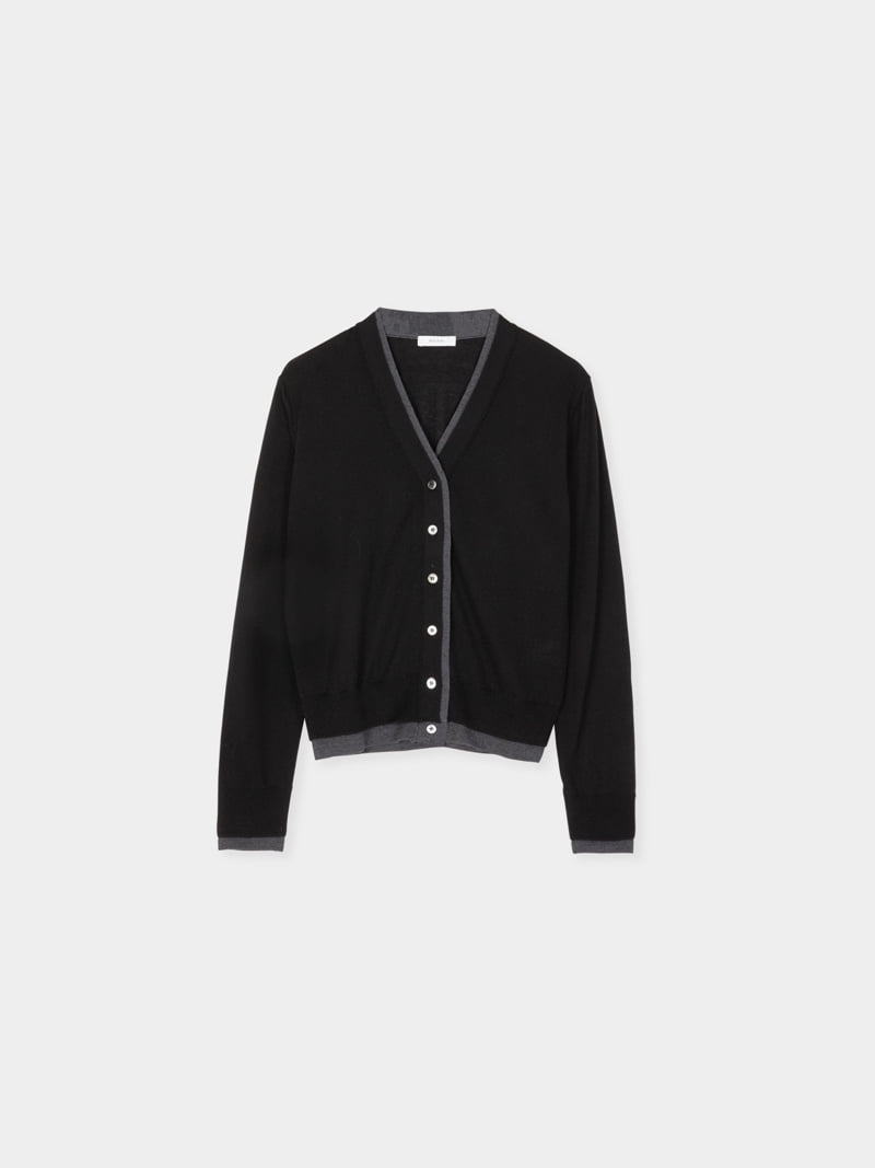 Moani - Korean Women Fashion - #momslook - Layered Silk Wool V Neck Cardigan - 5