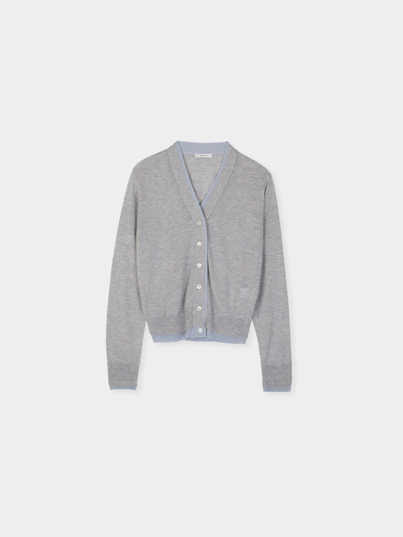 Moani - Korean Women Fashion - #momslook - Layered Silk Wool V Neck Cardigan - 7