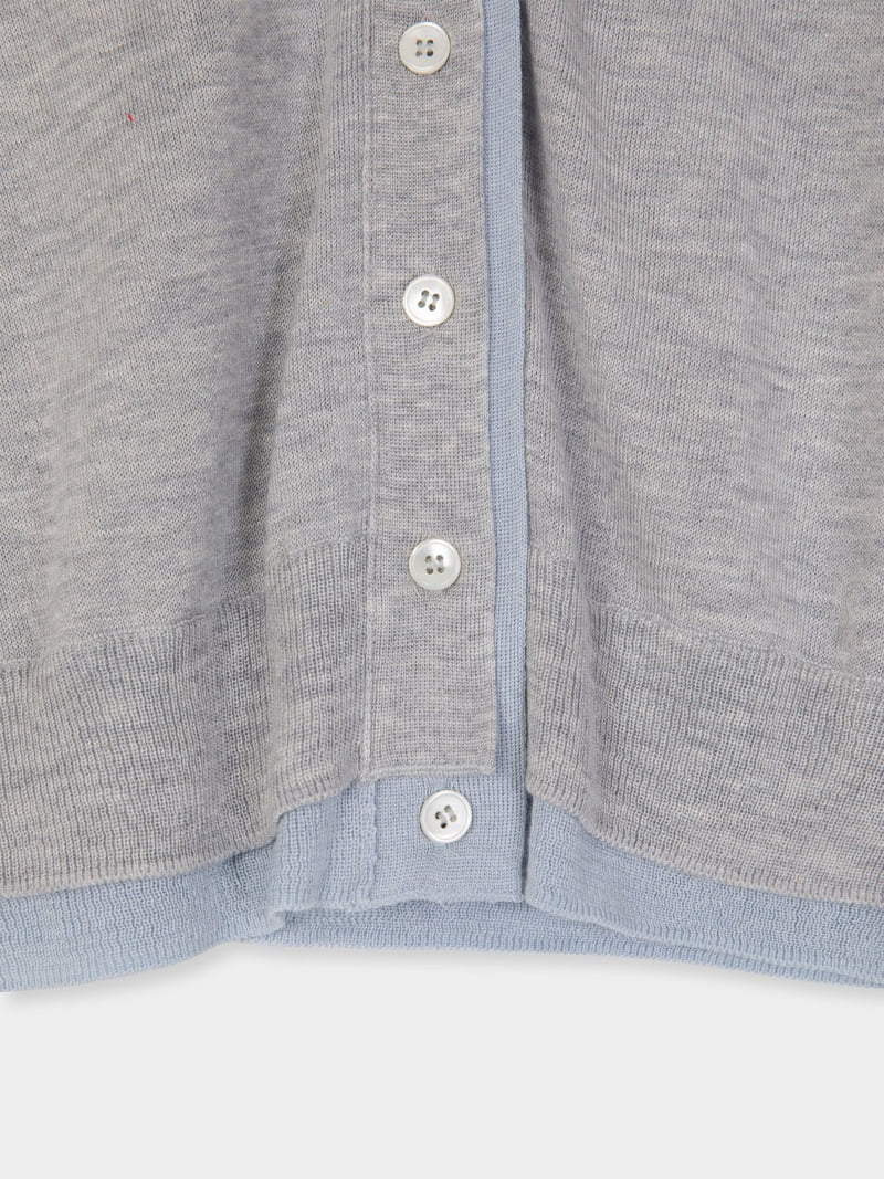 Moani - Korean Women Fashion - #momslook - Layered Silk Wool V Neck Cardigan - 9