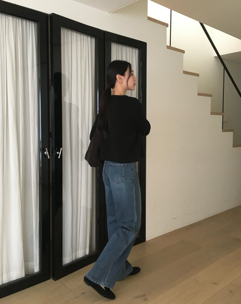 Moani - Korean Women Fashion - #momslook - Relaxed Loose Fit Jeans - 6