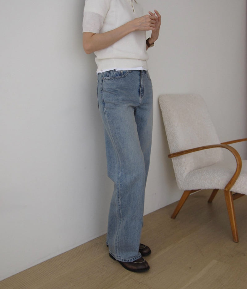 Moani - Korean Women Fashion - #momslook - Relaxed Loose Fit Jeans - 7