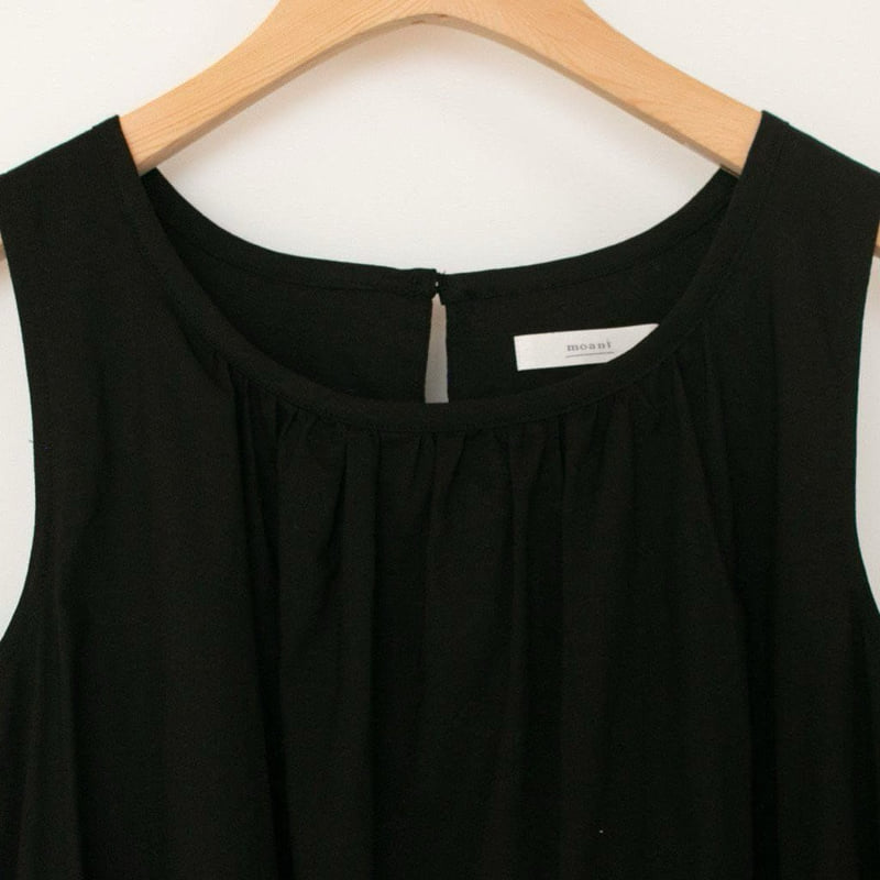 Moani - Korean Women Fashion - #momslook - Cotton Shirring Sleeveless Dress - 6