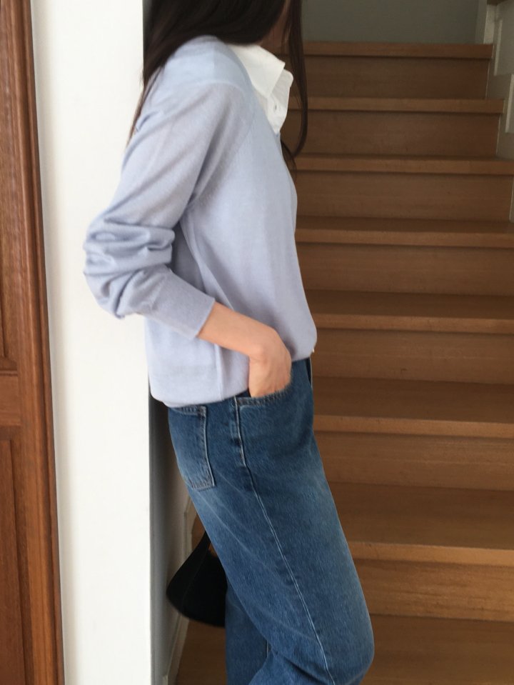 Moani - Korean Women Fashion - #momslook - Summer Silk Wool V Neck Knit - 8