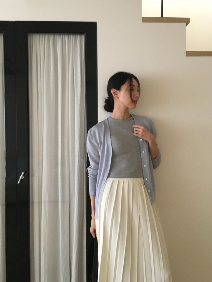 Moani - Korean Women Fashion - #momslook - Pleats Banded Knit Skirt - 10