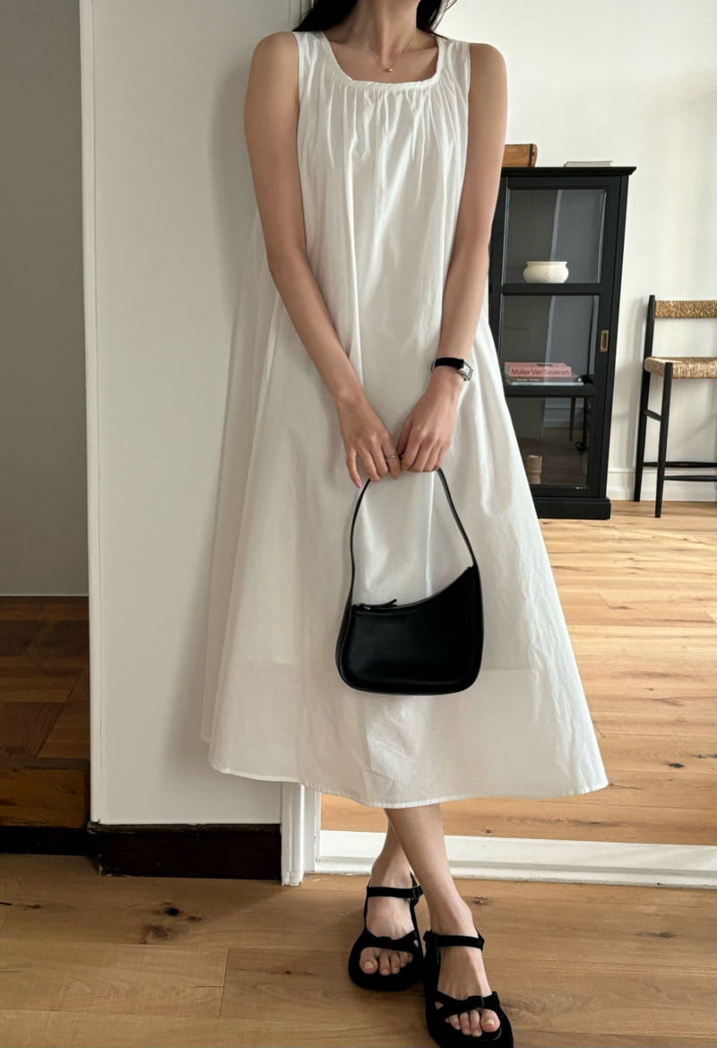 Moani - Korean Women Fashion - #pursuepretty - Cotton Shirring Sleeveless Dress - 11