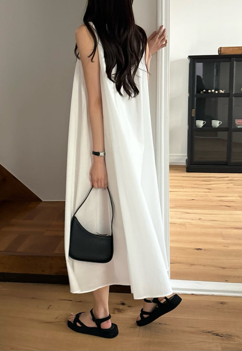Moani - Korean Women Fashion - #restrostyle - Cotton Shirring Sleeveless Dress - 12