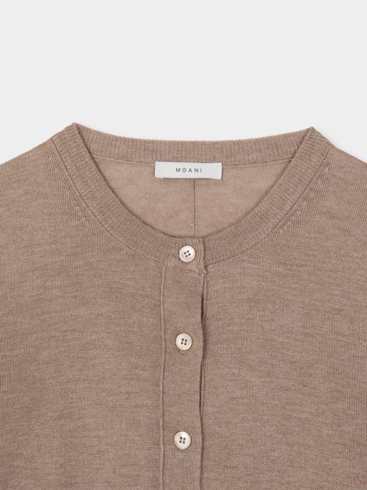 Moani - Korean Women Fashion - #thatsdarling - Silk Wool Stitch O Neck Cardigan - 6