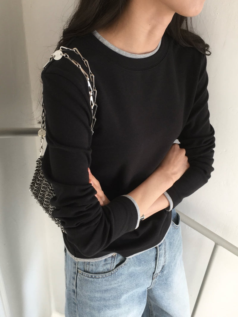 Moani - Korean Women Fashion - #vintageinspired - Double Layered Long Sleeve Top - 6