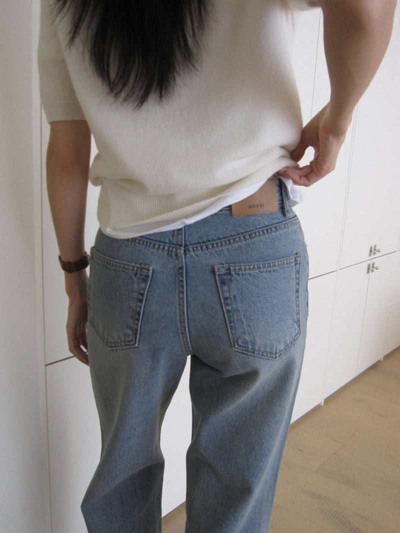 Moani - Korean Women Fashion - #vintagekidsstyle - Relaxed Loose Fit Jeans - 11