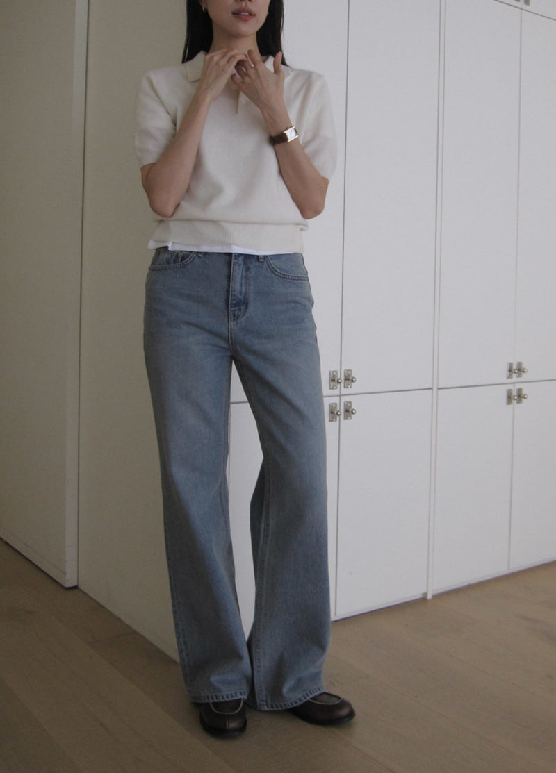 Moani - Korean Women Fashion - #womensfashion - Relaxed Loose Fit Jeans - 9