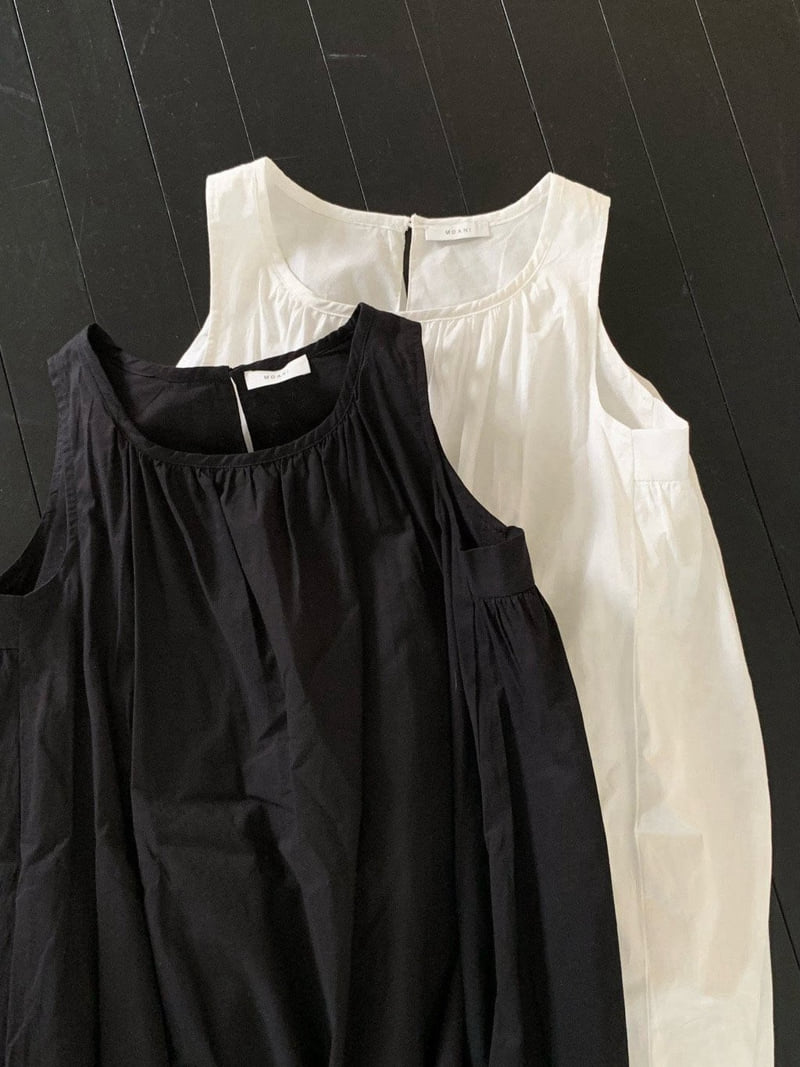 Moani - Korean Women Fashion - #womensfashion - Cotton Shirring Sleeveless Dress - 8