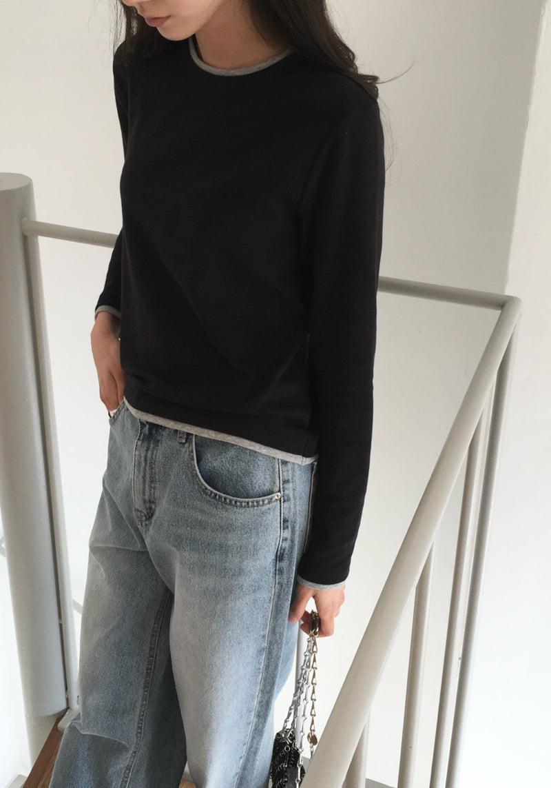 Moani - Korean Women Fashion - #womensfashion - Double Layered Long Sleeve Top - 5