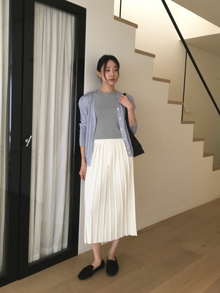 Moani - Korean Women Fashion - #womensfashion - Pleats Banded Knit Skirt - 7