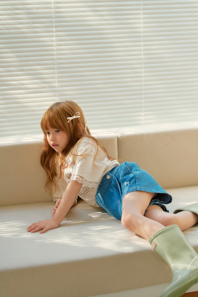 Momo Ann - Korean Children Fashion - #childofig - Wrap Jeans Shorts - 5