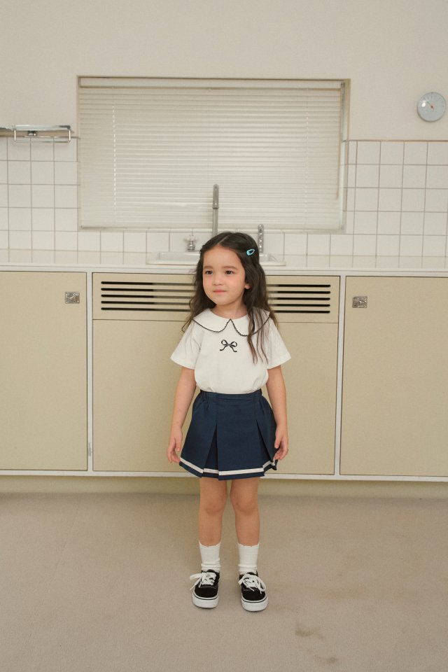 Momo Ann - Korean Children Fashion - #childofig - Pink Collar Tee - 3