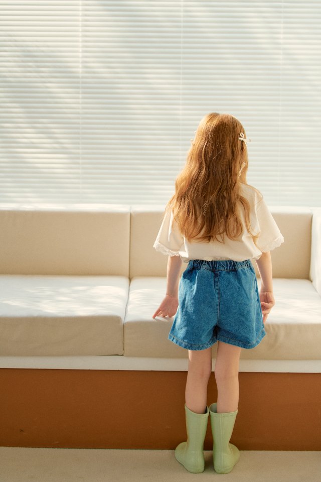 Momo Ann - Korean Children Fashion - #childrensboutique - Wrap Jeans Shorts - 6