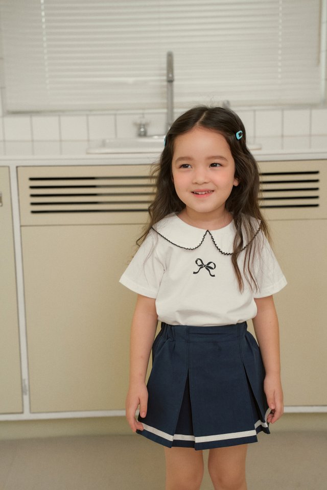 Momo Ann - Korean Children Fashion - #childofig - Pink Collar Tee - 4