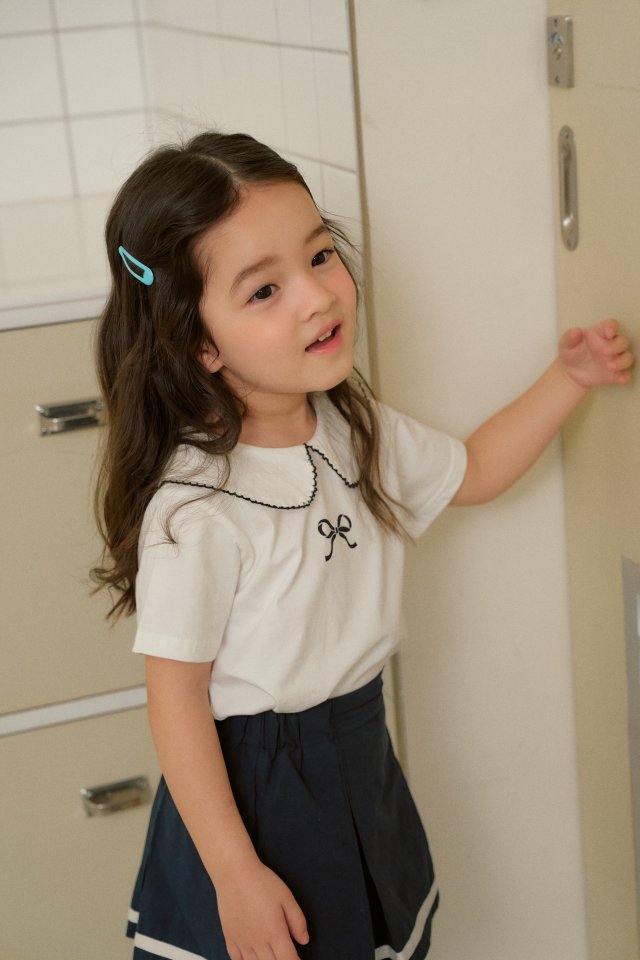 Momo Ann - Korean Children Fashion - #discoveringself - Pink Collar Tee - 6