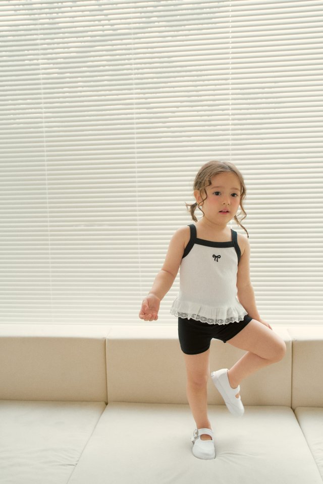 Momo Ann - Korean Children Fashion - #designkidswear - Frilled Strap Sleeveless - 4