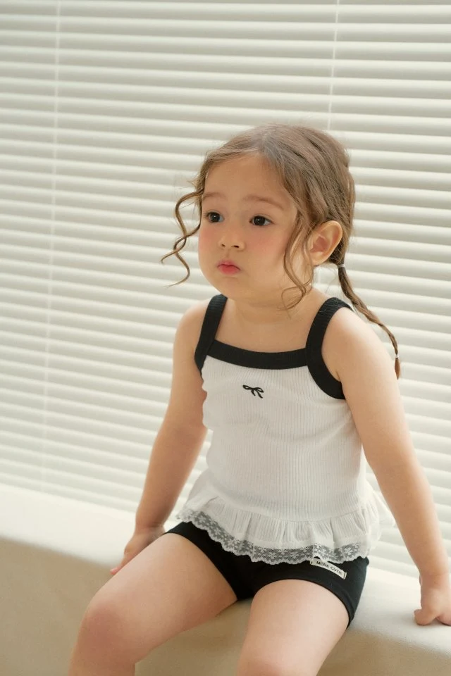Momo Ann - Korean Children Fashion - #kidsshorts - Frilled Strap Sleeveless - 6