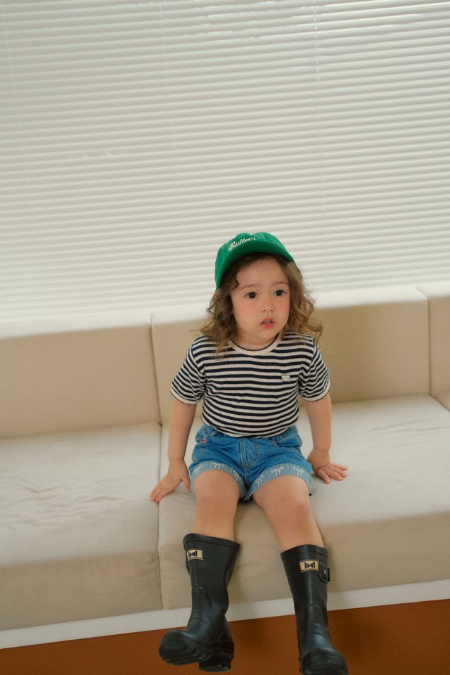 Momo Ann - Korean Children Fashion - #kidsshorts - Roll-up Denim Shorts - 4