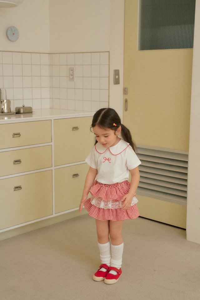Momo Ann - Korean Children Fashion - #kidzfashiontrend - Pink Collar Tee - 10