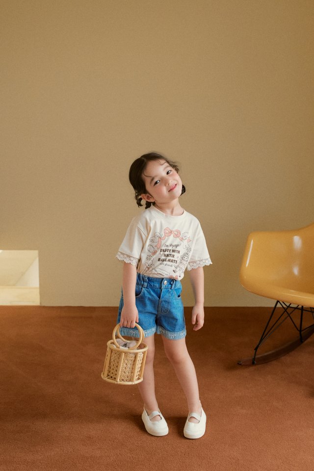 Momo Ann - Korean Children Fashion - #littlefashionista - Roll-up Denim Shorts - 7