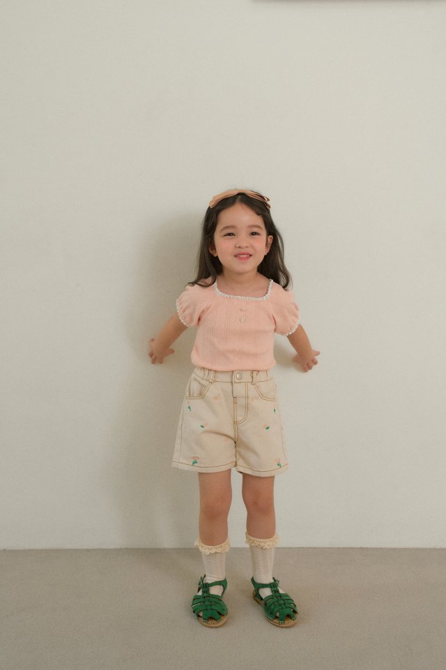 Momo Ann - Korean Children Fashion - #magicofchildhood - Daisy Shorts - 3