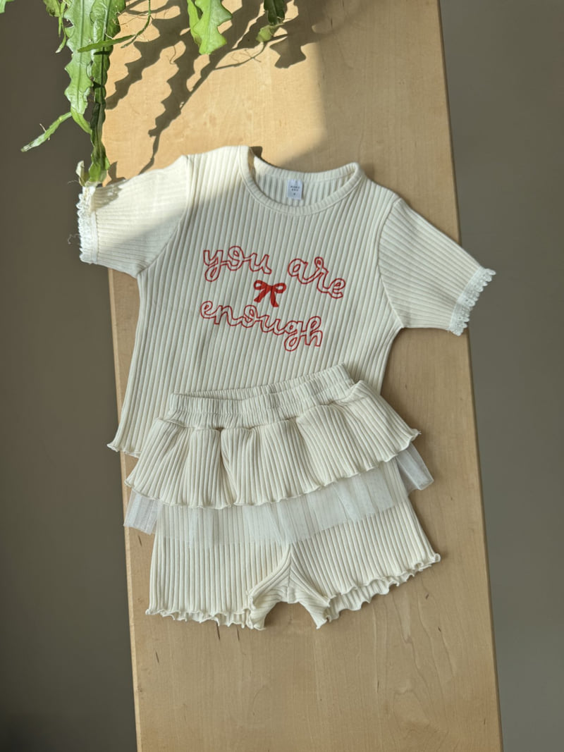 Momo Ann - Korean Children Fashion - #magicofchildhood - Rib Top Bottom Set