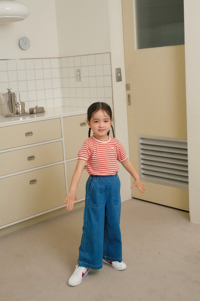 Momo Ann - Korean Children Fashion - #magicofchildhood - Blue Wide Pants - 5