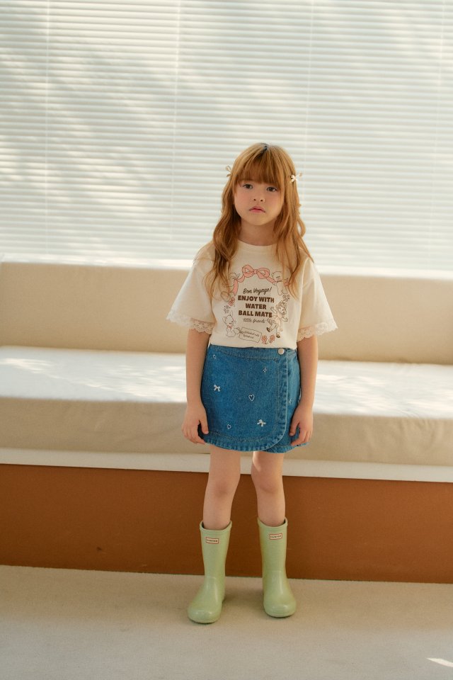 Momo Ann - Korean Children Fashion - #prettylittlegirls - Wrap Jeans Shorts