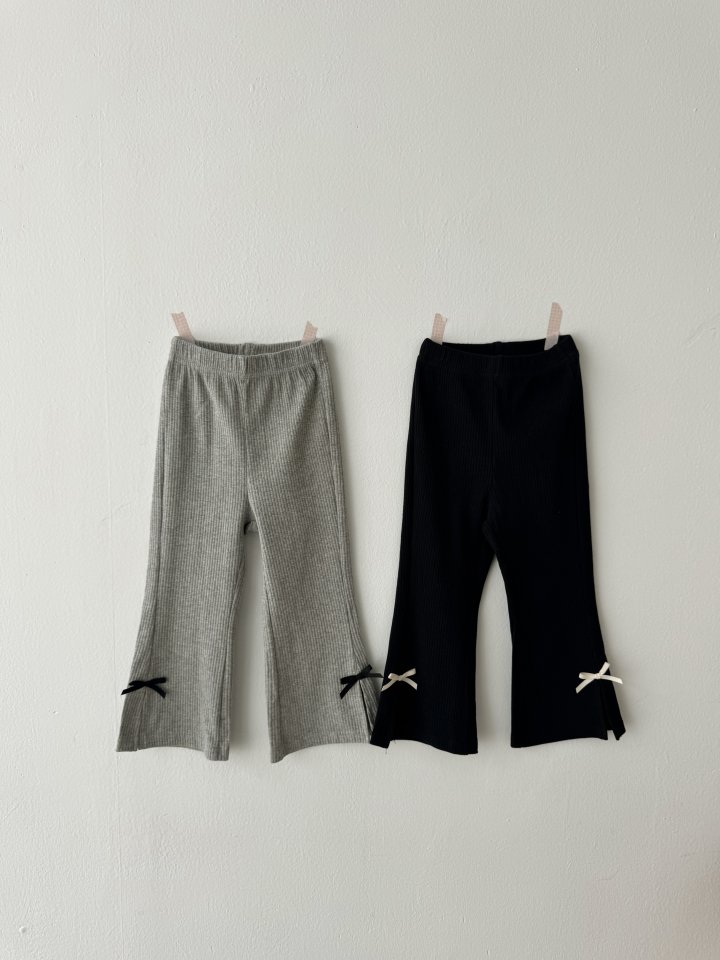 Momo Ann - Korean Children Fashion - #prettylittlegirls - Slit Bootcut Pants - 11