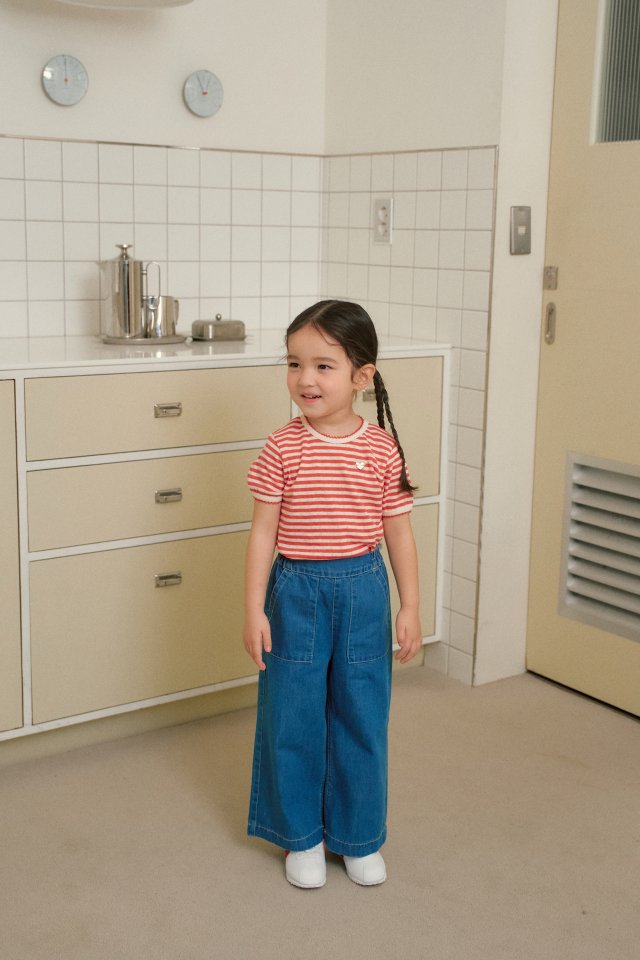 Momo Ann - Korean Children Fashion - #prettylittlegirls - Blue Wide Pants - 7