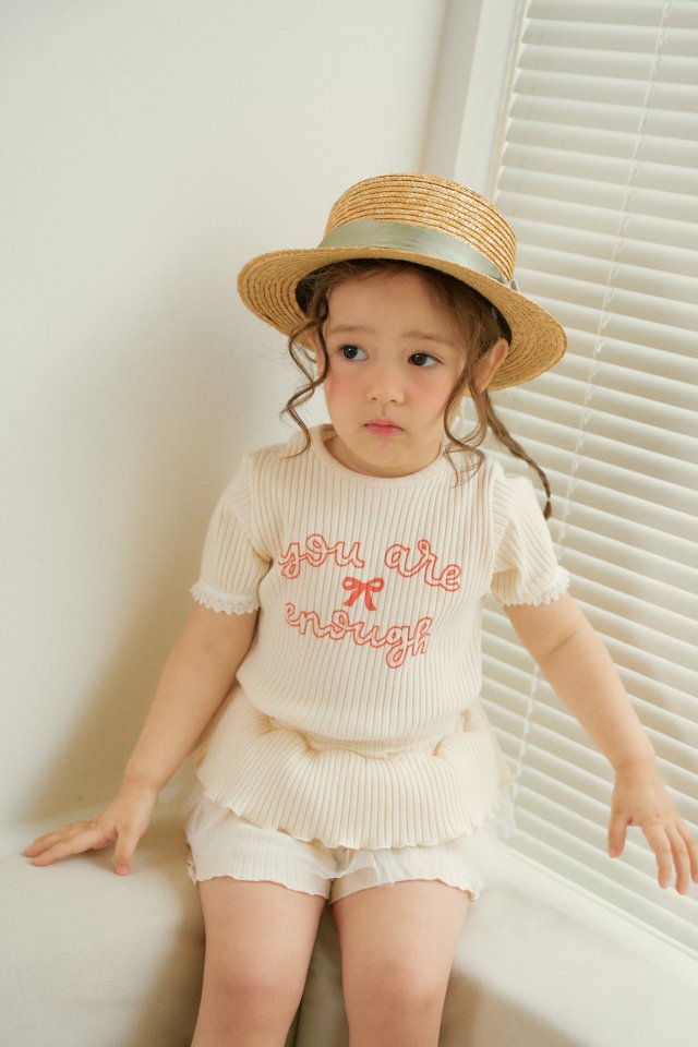 Momo Ann - Korean Children Fashion - #prettylittlegirls - Rib Top Bottom Set - 4