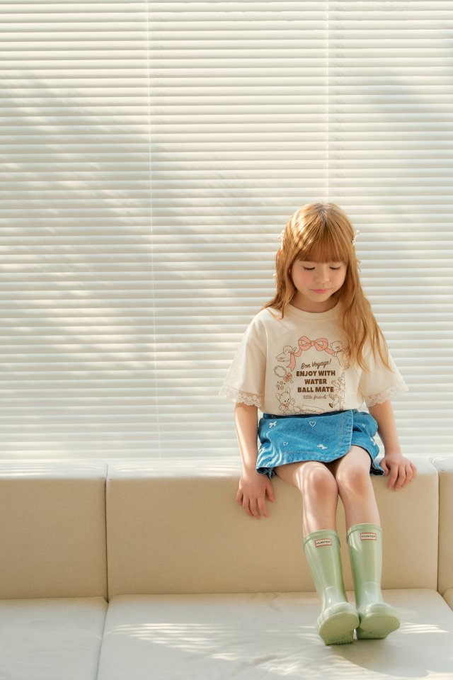 Momo Ann - Korean Children Fashion - #toddlerclothing - Wrap Jeans Shorts - 3