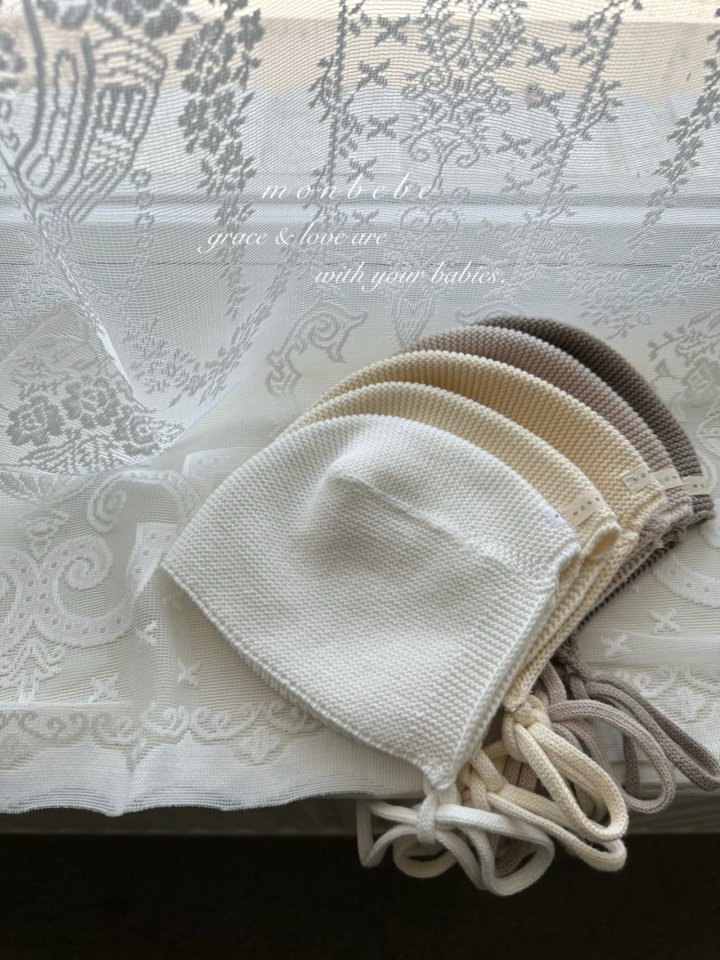 Monbebe - Korean Baby Fashion - #babyfever - Caramel Cotton Bonnet - 3