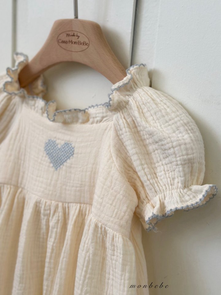 Monbebe - Korean Baby Fashion - #babyfever - Heart Pin Coat Suit - 2
